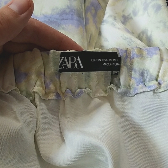 NWOT Zara Silky Tie Dye Style Skirt - Picture 6 of 9